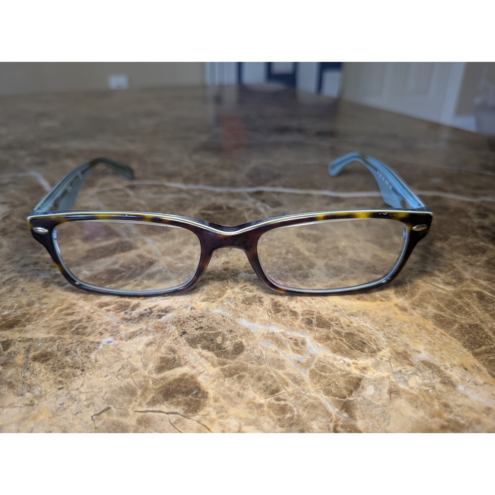 Ray-Ban Eyeglasses Women Tortoise Blue RB 5206 5023 Rectangular 52-18-140
